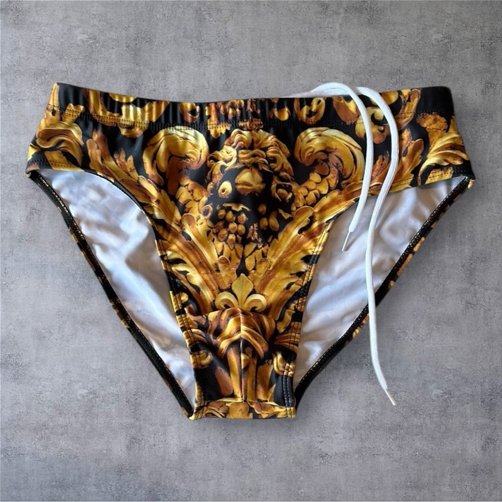 Baroque Print Swim Briefs